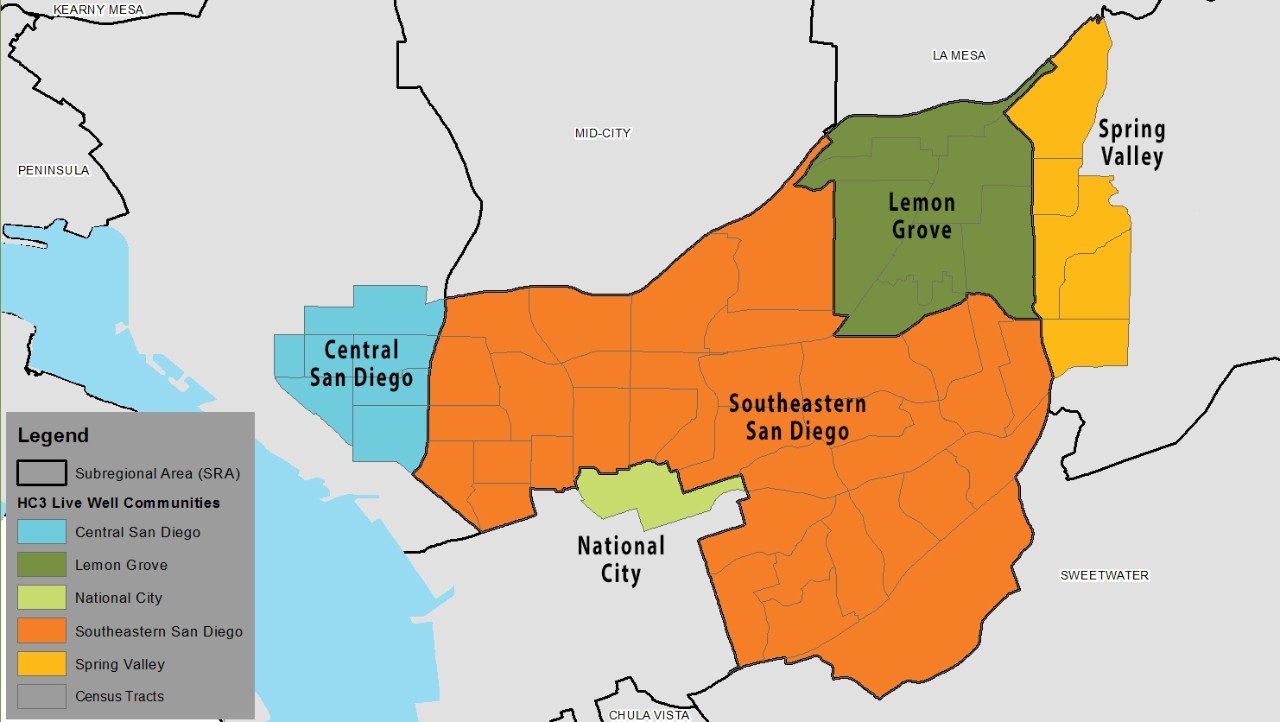 Map of the Communities of Southeastern San Diego