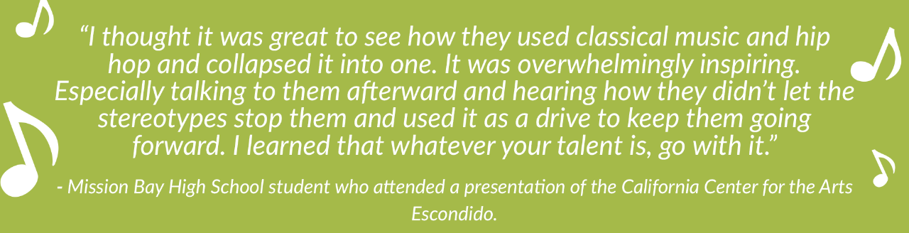 CA Center for the Arts, Escondido Quote