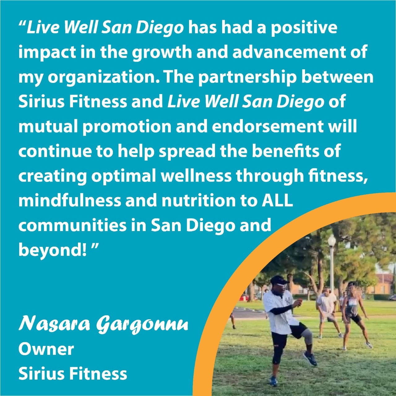 Sirius Fitness Partner Quote