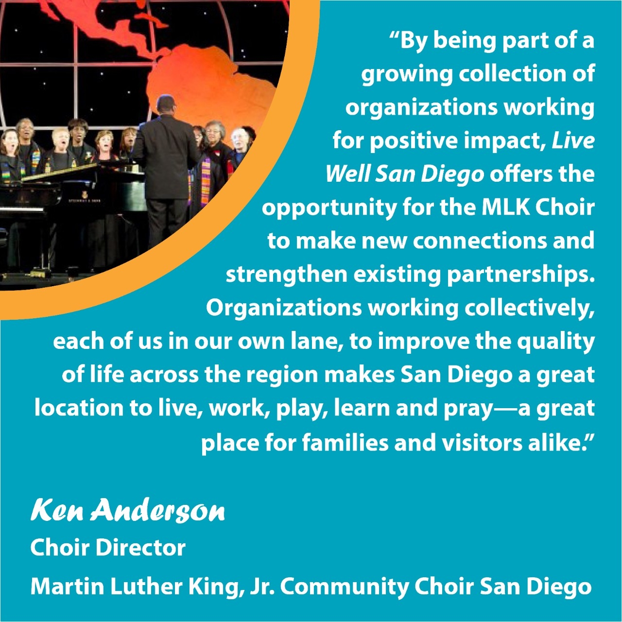 MLK Jr. Community Choir San Diego Partner Quote