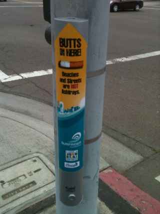 Cigarette Butt Trash Receptacle