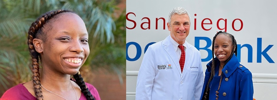 Raenique “Rae” Madden-Bowman with Dr. Eric McDonald
