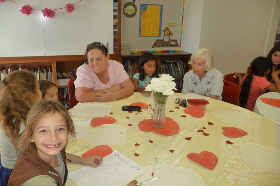attendees enjoy Intergenerational tea