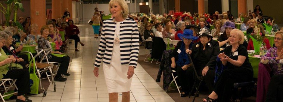 Woman walking the runway during the fashion show