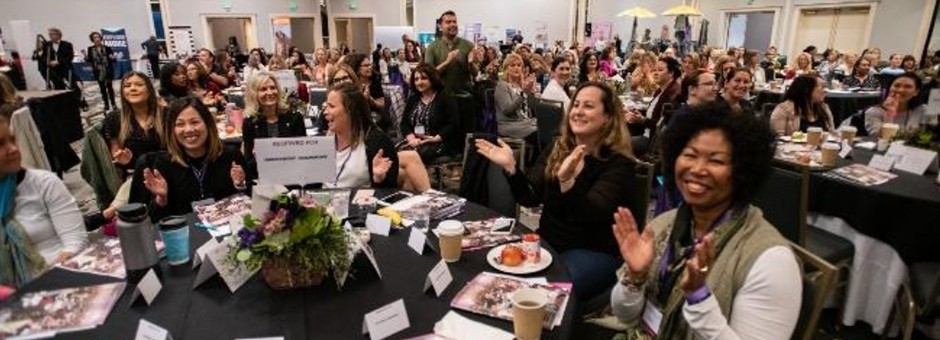 San Diego Women's week conference with people clapping 2019
