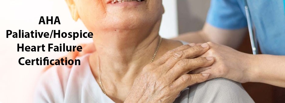 Older woman with a nurse resting a hand on her shoulder