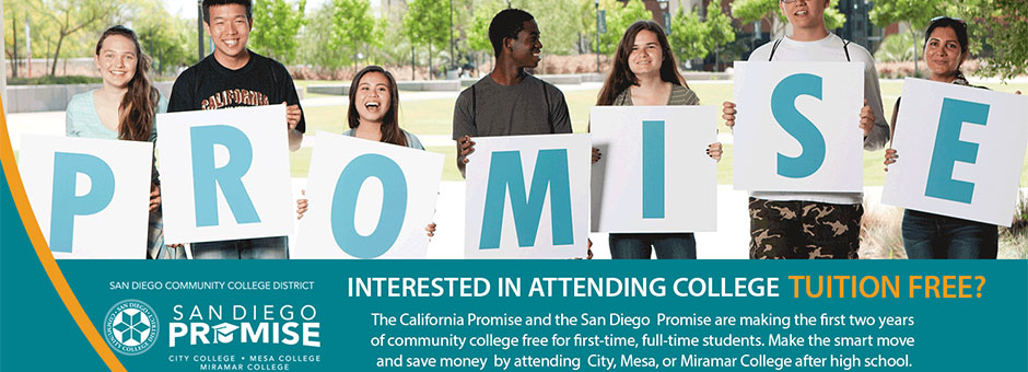San Diego City and other local Community Colleges Promise Students with Financial Barriers Free Tuition 