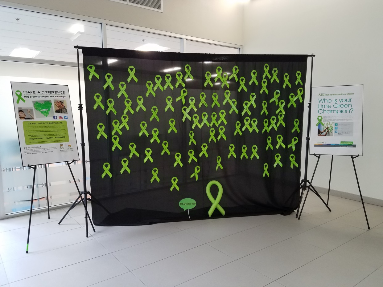 StigmaFreeSD ribbon board in North County Live Well Center