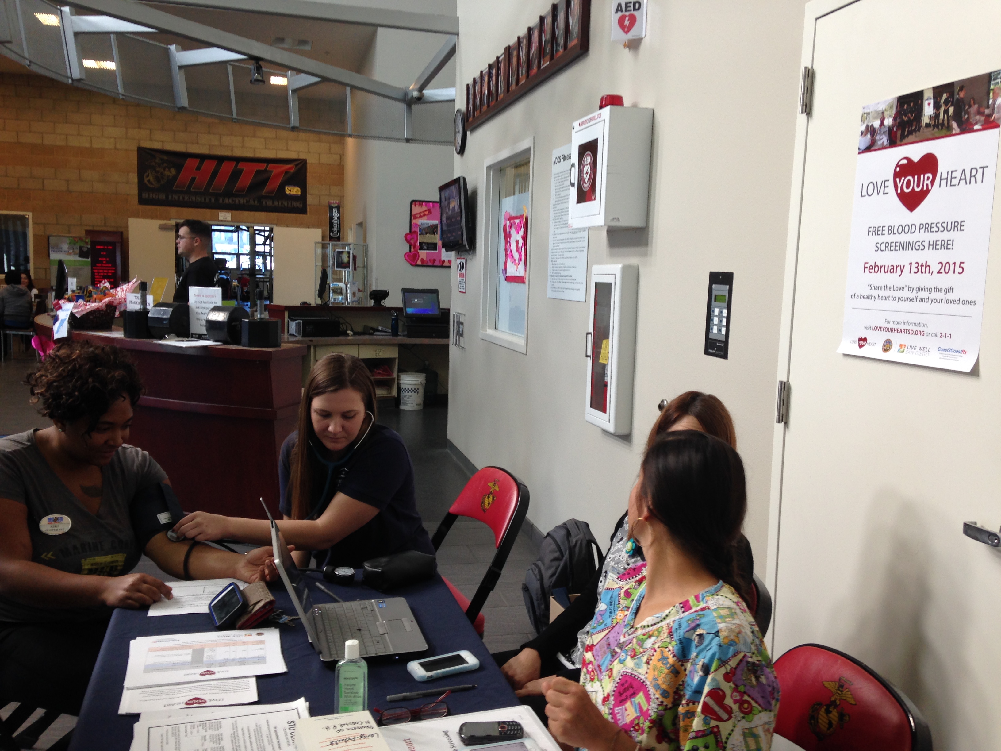 Marines Share Heart Love at Camp Pendleton for Love Your Heart 2015