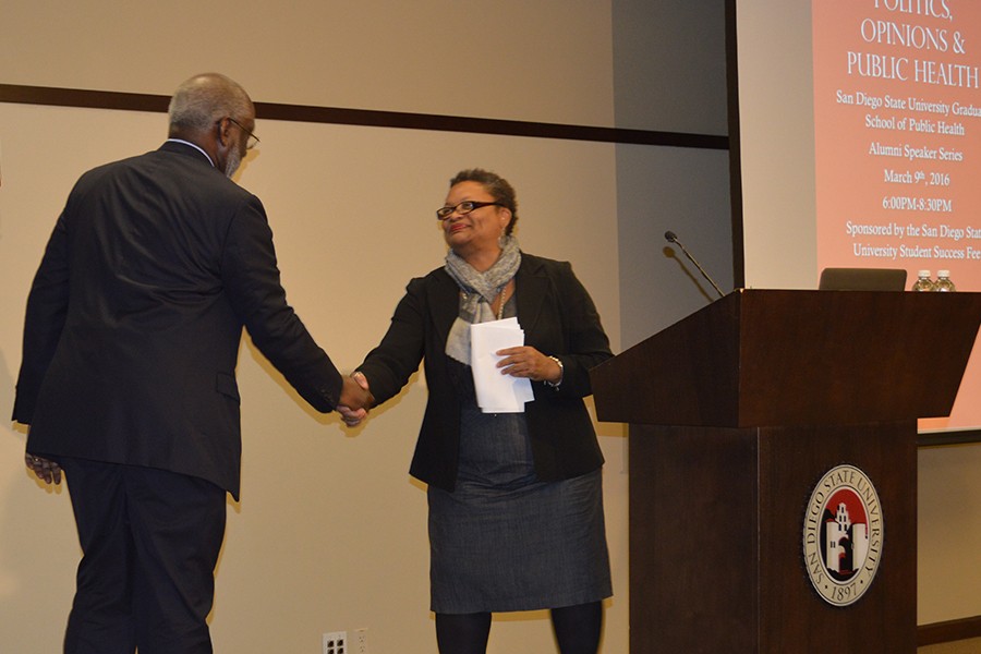 Dr. Wooten County Public Health Officer introduces Dr. David Satcher- 16th US Surgeon General